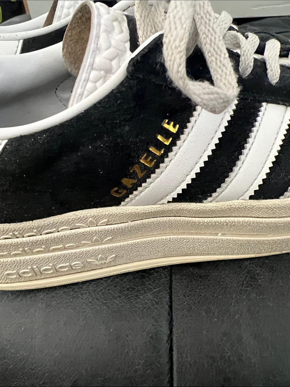 adidas Gazelle Sneakers - Black and White - Picture 6 of 7